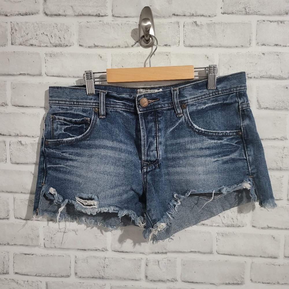 Free People Cutoff Denim Shorts size 27 - Picture 2 of 5
